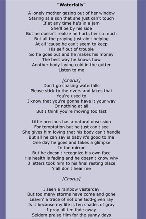 tlc waterfalls lyrics deutsch.